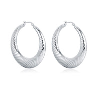 Orecchini cerchio rigato