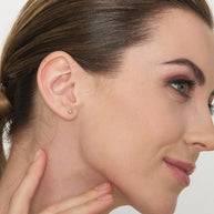 Orecchini in oro bianco 18kt e diamanti