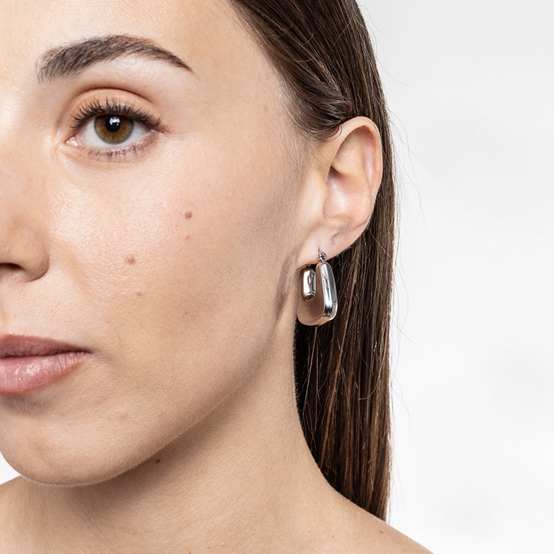 Orecchini quadrato spesso