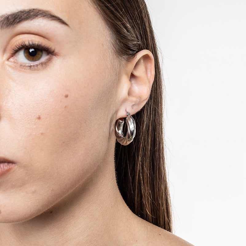 Orecchini Cerchio Torcon acciaio