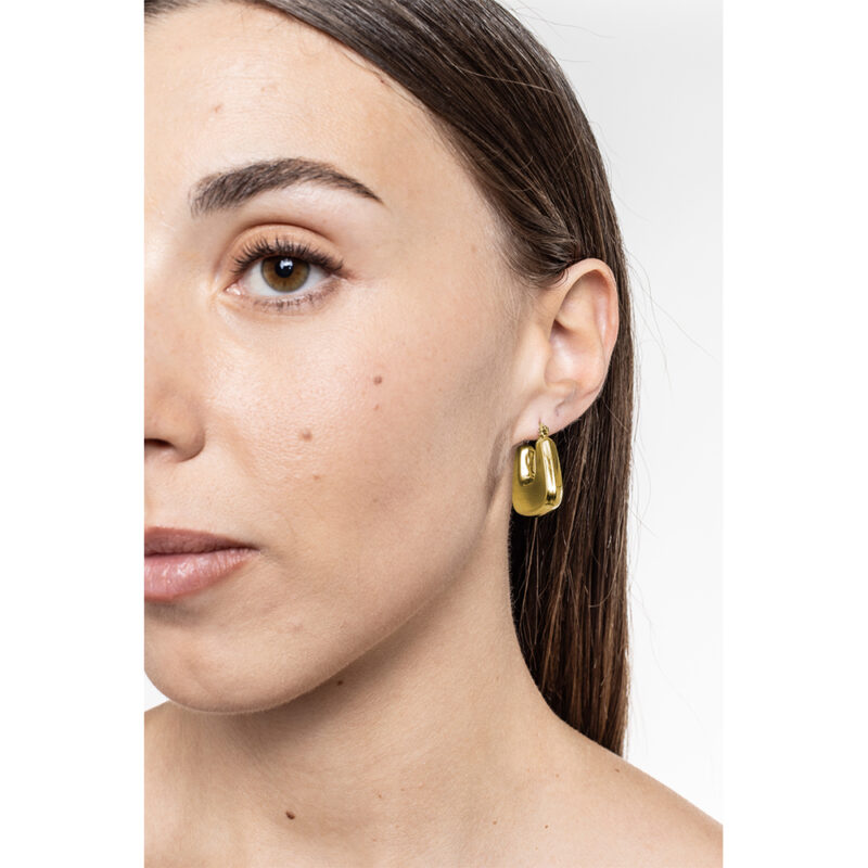Orecchini Quadrato Spesso pvd oro