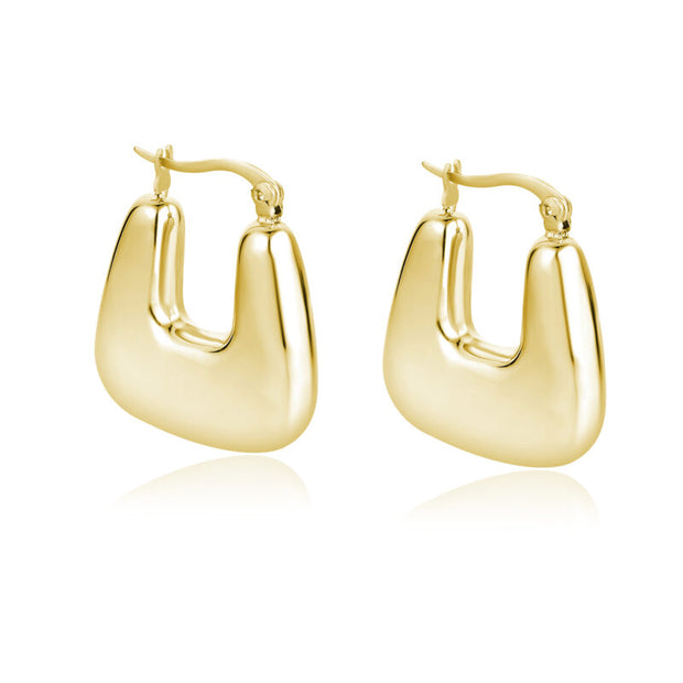Orecchini Quadrato Spesso pvd oro