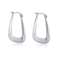 Orecchini in acciaio quadrato sottile