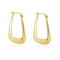 Orecchini quadrato sottile in acciaio pvd oro