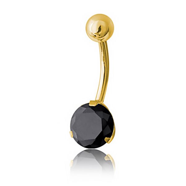 Gioiello per ombelico placcato oro 24 kt