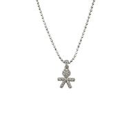 Collana con bimbo zirconato in argento placcato oro