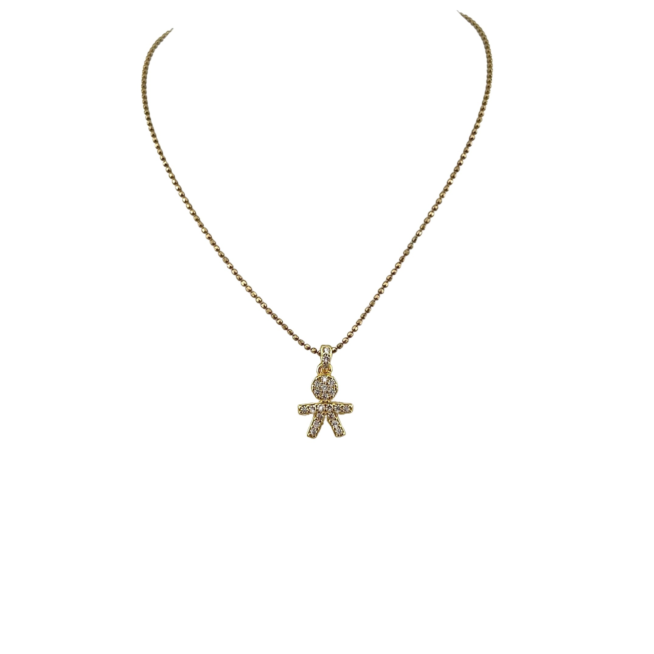 Collana con bimbo zirconato in argento placcato oro