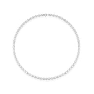 Collana di perle a forma riso 4,5/5 con chiusura in oro bianco