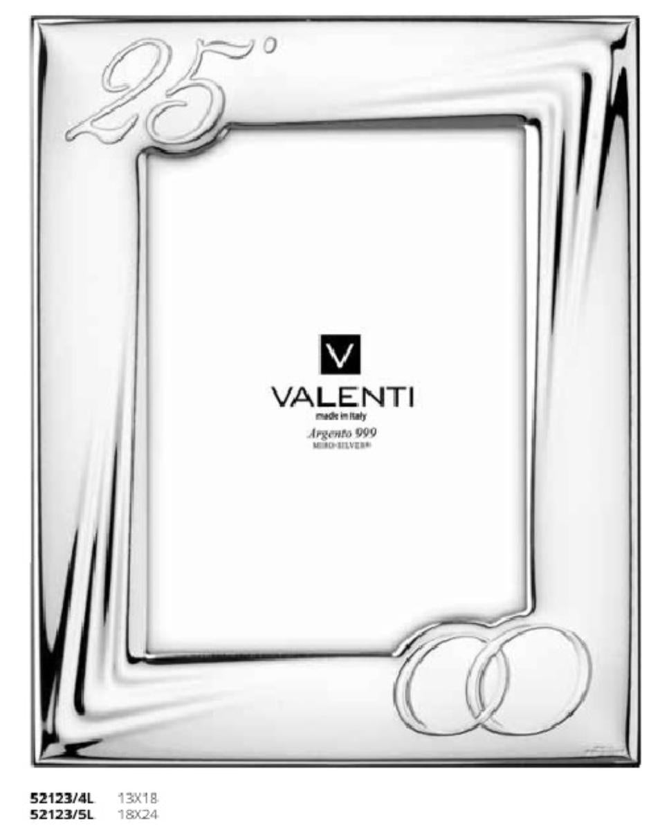 Cornice in argento anniversario 25°