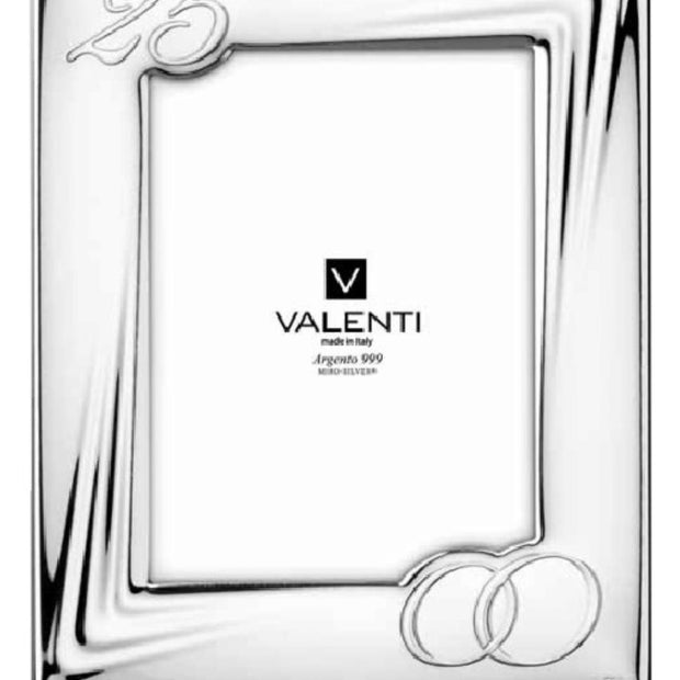 Cornice in argento anniversario 25°
