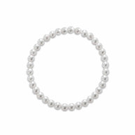 Bracciale elastico in perle coltivate d'acqua dolce 5,5/6