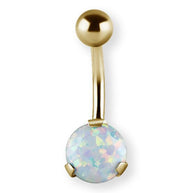 Piercing da ombelico con opale sintetico