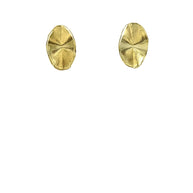 Orecchini satinati lucidi in argento 925% con forma ovale ondulata