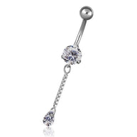 Piercing da ombelico con catena veneziana