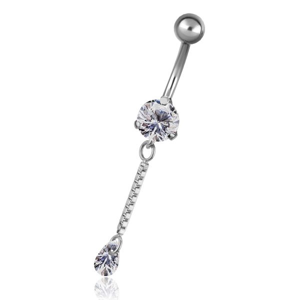 Piercing da ombelico con catena veneziana