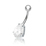 Piercing per ombelico con goccia di cristallo