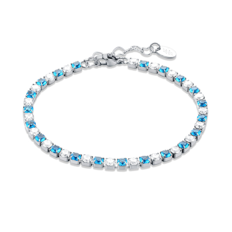 Bracciale maxi tennis colore alternato donna
