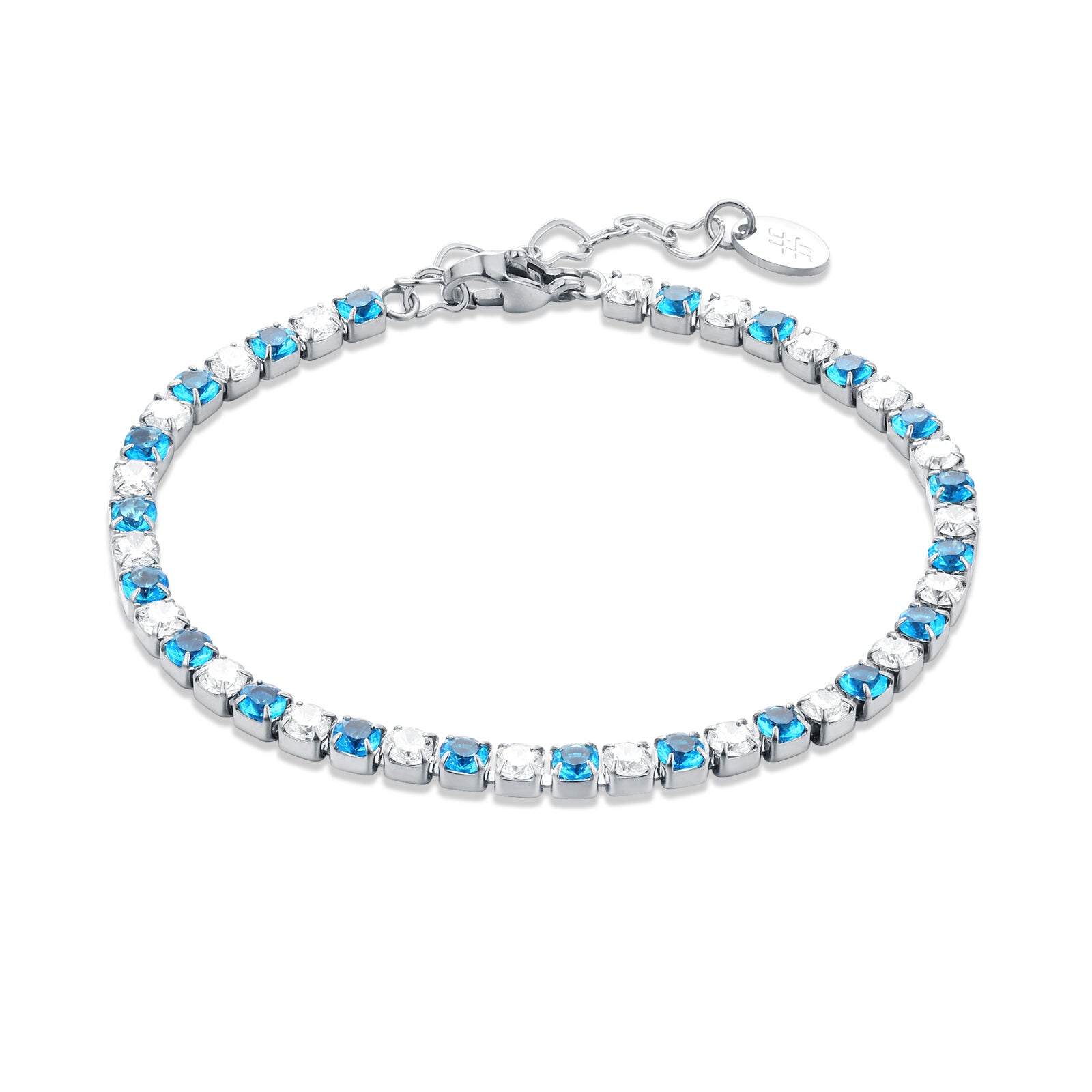Bracciale maxi tennis colore alternato donna