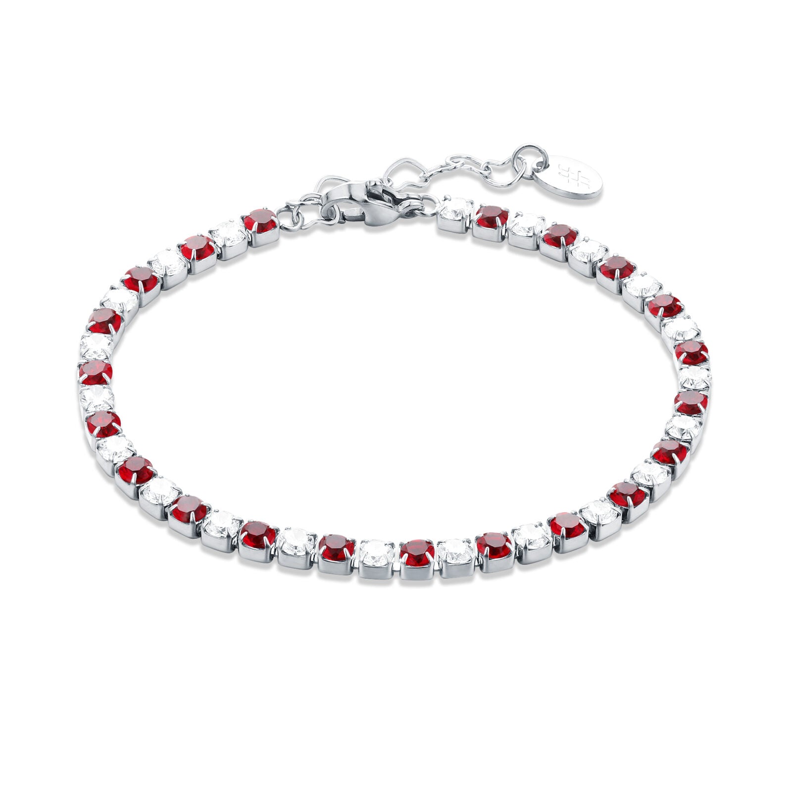 Bracciale maxi tennis colore alternato donna