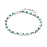 Bracciale maxi tennis colore alternato donna