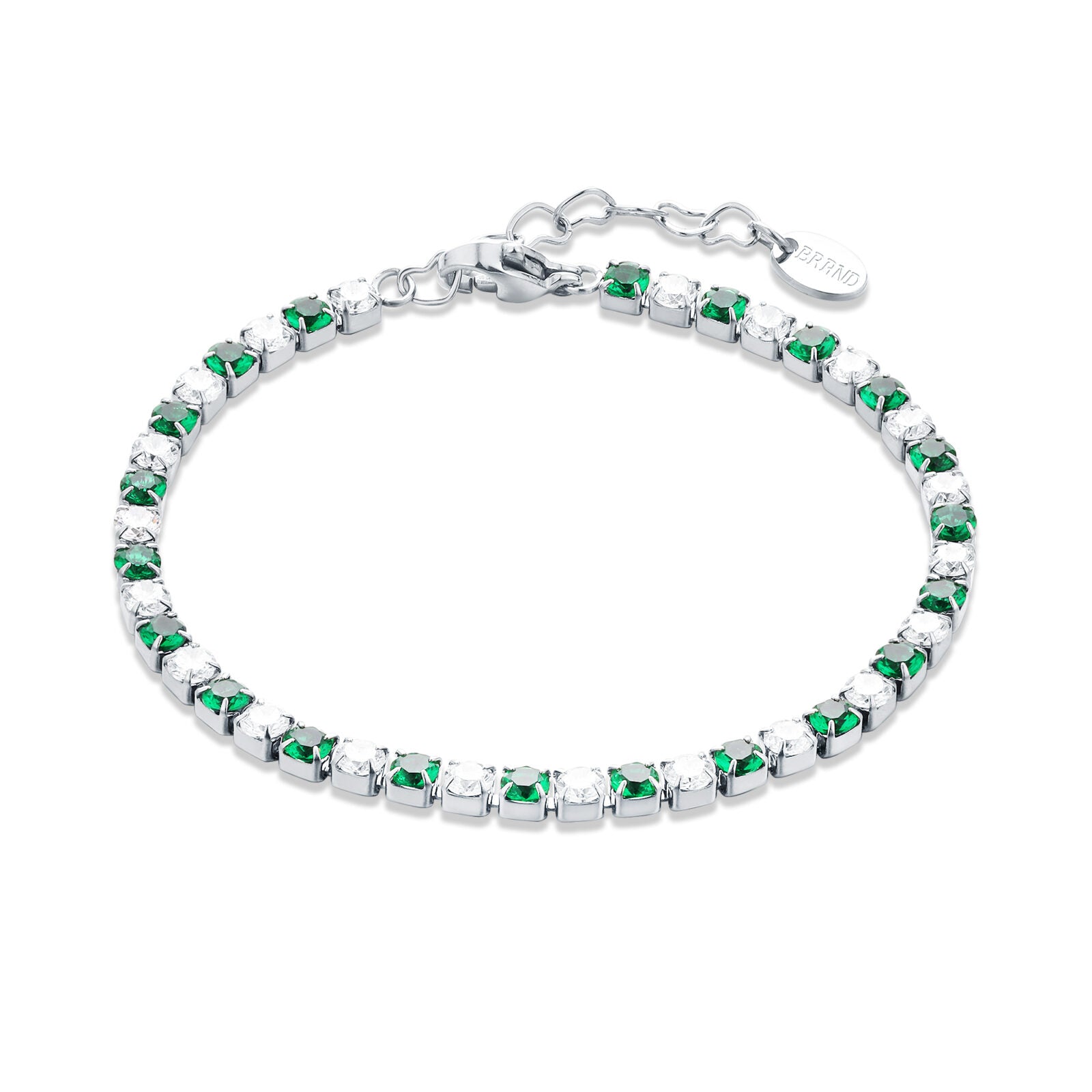 Bracciale maxi tennis colore alternato donna